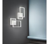 Applique Moderna Cross Alluminio Bianco Opaco Led 20W Dimmerabile Ip20