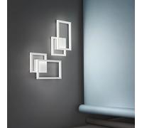 Applique Moderna Cross Alluminio Bianco Opaco Led 20W Dimmerabile Ip20