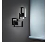 APPLIQUE IN ALLUMINIO COLORE NERO CROSS LED 20W CCT 3000K 4000K 6000K CRI?80 220-240V 50/60Hz 1160Lm