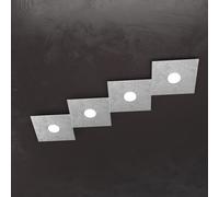 Applique Moderna Eccentric Metallo Foglia Argento 4 Luci Gx53 [EEK: A++]