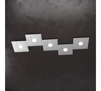 Applique Moderna Eccentric Metallo Foglia Argento 5 Luci Gx53 [EEK: A++]