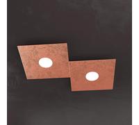 ECCENTRIC APPLIQUE-PLAFONIERA 2 LUCI FOGLIA RAME 1156-2L-FR