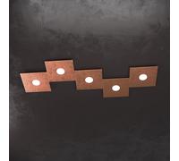 Applique Moderna Eccentric Metallo Foglia Rame 5 Luci Gx53