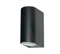 Applique Moderna Eiffel Alluminio Nero Vetro 2 Luci Gu10
