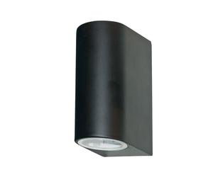 Applique Moderna Eiffel Alluminio Nero Vetro 2 Luci Gu10 [EEK: A++]