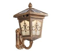 Applique Moderna Esterno Corridoio, Lampada Da Parete Solare Per Esterni Europea Impermeabile Giardino Applique In Alluminio E Vetro Porta D'ingresso Villa Terrazza