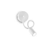 Applique Moderna Focus-1 Metallo Bianco Led 4W 3000K Luce Calda