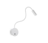 Applique Moderna Focus-2 Metallo Bianco Led 3,5W 3000K Luce Calda