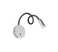 Applique Moderna Focus-2 Metallo Cromo Led 3,5W 3000K Luce Calda