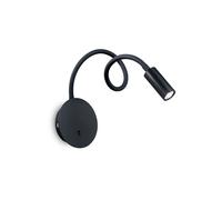 Applique Moderna Focus-2 Metallo Nero Led 3,5W 3000K Luce Calda [EEK: A++]