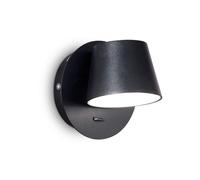 Applique Moderna Gim Alluminio Nero Led 6W 3000K Luce Calda