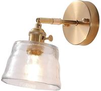 Applique Moderna in Vetro, Lampada da Parete in Ottone, Applique Edison, lampade da Parete per Interni, Applique Regolabili, Illuminazione da Parete per Soggiorno, Camera da Letto,