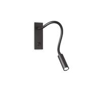 Applique Moderna Io Metallo Nero Led 3W 3000K Luce Calda [EEK: A++]