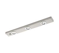 Applique Moderna Kob Led Acciaio Nichel Satinato 3 Luci Led 2,3W