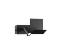 Applique Moderna Komodo-1 Metallo Nero Led 4,5W 3000K Luce Calda