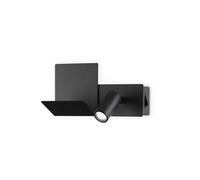 Applique Moderna Komodo-2 Metallo Nero Led 4,5W 3000K Luce Calda