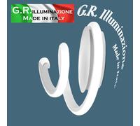 APPLIQUE MODERNA LED METALLO BIANCO LAMPADA DA PARETE SALOTTO BAGNO CUCINA Elen [EEK: A]