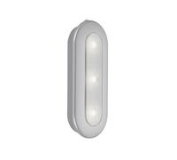 Applique Moderna Lero Plastica Argento Led Integrato 0,4W 6500K