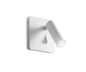 Applique Moderna Lite Metallo Bianco Led 3W 3000K Luce Calda