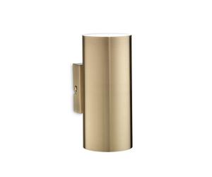 Applique Moderna Look Metallo Ottone Brunito 2 Luci 7W 3000K Luce Calda