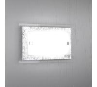 Applique Moderna Metallo Bianco Vetro Foglia Argento 1 Luce E27