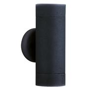 Applique Moderna Metro Alluminio Nero Vetro 2 Luci Gu10 [EEK: A++]
