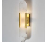 Applique Moderna Minimalista in Marmo, Applique postmoderna in Ferro e Nero, Lampada Creativa, Lampada da Parete per Camera da Letto, Bagno, Soggiorno, Lanterna, Realizzata in Cina.