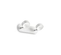 Applique Moderna Oby Metallo Bianco 2 Luci 12W 3000K Luce Calda