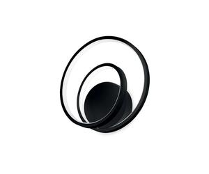 Applique Moderna On-Off Oz Metallo Nero Led 28W 3000K Luce Calda