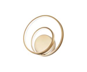 Applique Moderna On-Off Oz Metallo Ottone Led 28W 3000K Luce Calda