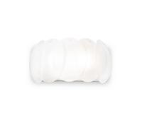 Applique Moderna Ovalino Vetro Bianco 2 Luci E27