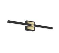 Applique Moderna Peguera Alluminio Nero 1 Luce Led Integrato 11W