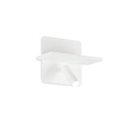 Applique Moderna Piano Metallo Bianco 2 Luci Led 10W 3000K Luce Calda
