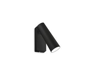 Applique Moderna Pipe Metallo Nero Led 7W 3000K Luce Calda