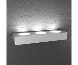 Applique Moderna Plate Metallo Grigio 3 Luci Gx53