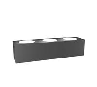 PLATE APPLIQUE 6 LUCI BIEMISSIONE GRIGIO ANTRACITE 1129-A6-GA