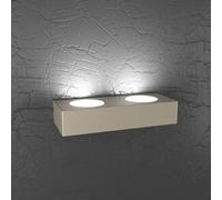 Top Light Applique Moderna Plate Metallo Sabbia 2 Luci Gx53