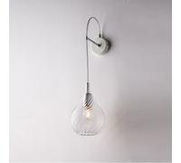 Applique in ferro con vetro trasparente pyrex 1 luce Pluvia