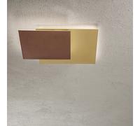 Post applique in metallo oro opaco + marrone metallizzato 73cm biemissione LED 48W 3000K CRI?80 220-240V 50/60Hz 3840Lm inclinabile 90°