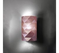 Applique Moderna Prisma Polilux ® Pink Metal 1 Luce E27
