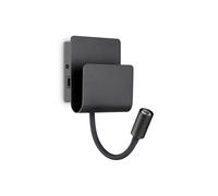 Applique Moderna Probe Metallo Nero 2 Luci 9W 3000K Luce Calda