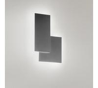 Applique Moderna Quantic Alluminio Grigio Acrilico Led 23W 3000K