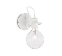 Applique Moderna Radio Metallo Bianco 1 Luce E27 8W 3000K Luce Calda [EEK: A++]