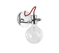 Applique Moderna Radio Metallo Cromo 1 Luce E27 8W 3000K Luce Calda