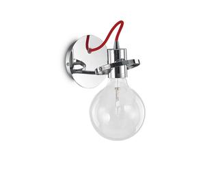 Applique Moderna Radio Metallo Cromo 1 Luce E27 8W 3000K Luce Calda