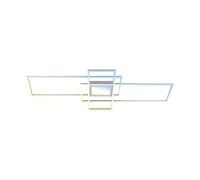 Applique Moderna Ram Metallo Argento Led Integrato 56W Da 2700 A 5000K