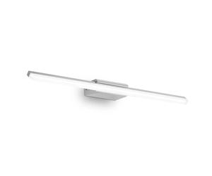 Applique Moderna Riflesso Alluminio Cromo Led 18W 3000K Luce Calda