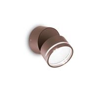 Applique Moderna Round Omega Metallo Coffee Led 7W 4000K Luce Naturale