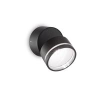 Applique Moderna Round Omega Metallo Nero Led 7W 4000K Luce Naturale