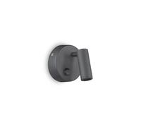 Applique Moderna Round Page Metallo Nero Led 3W 3000K Luce Calda